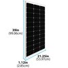 Mighty Max Battery Monocrystalline Solar Panel, 100 W, 12V, MC4 MAX3990197